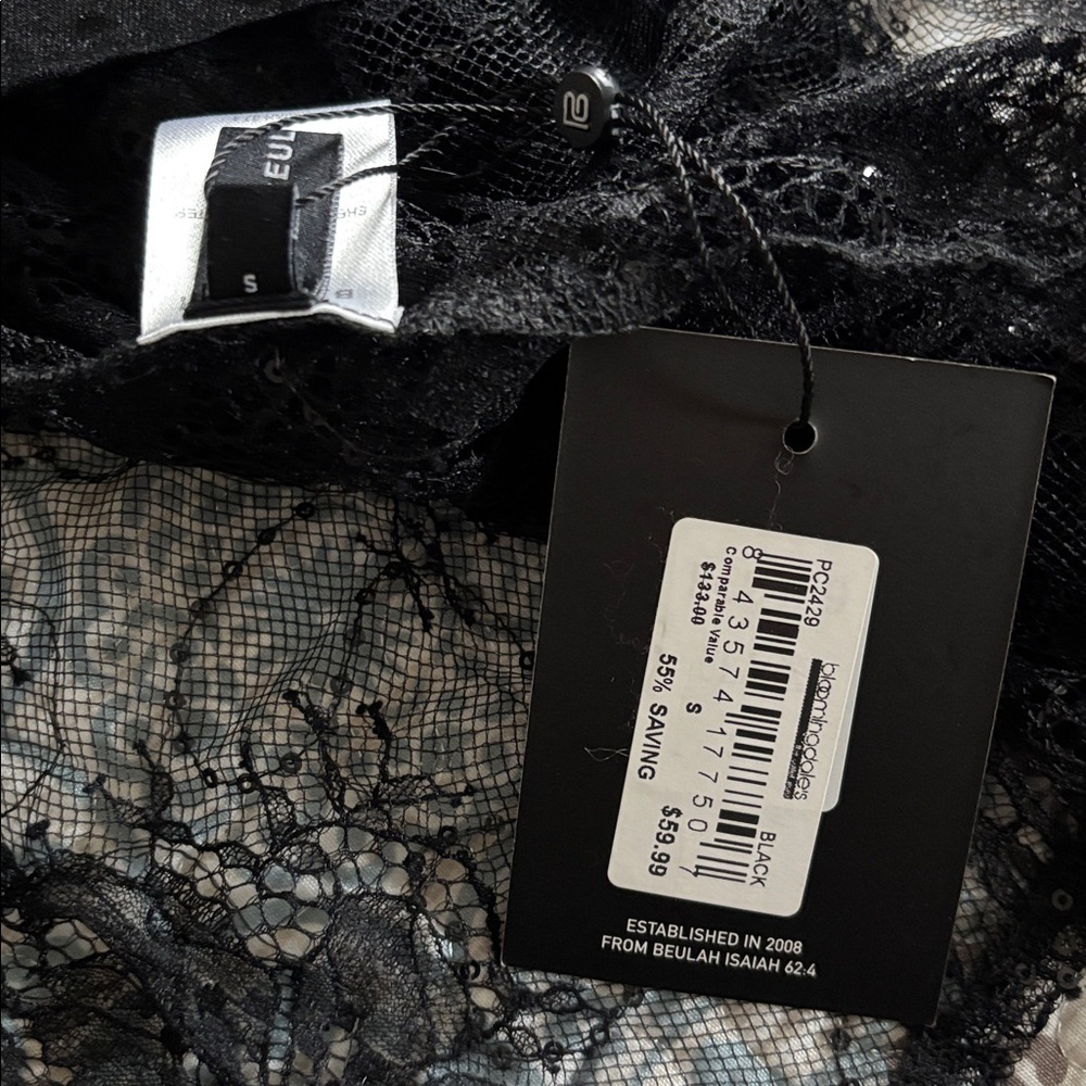 Jacob Sequined Mesh embroidered Floral applique blouse by BEULAHSTYLE. NWT SizeS - Picture 11 of 12